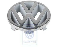 VW Emblema Satino Juoda VAG Golf Mk4 1998 2001 Originalus 3B0853601A01C