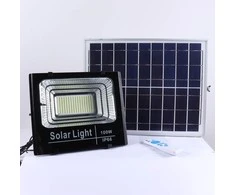 100W IP66 LED prožektorius su saulės baterija