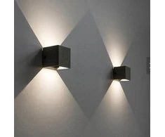10W IP65 Juodas LED lauko šviestuvas atsparus vandeniui kvadratinis
