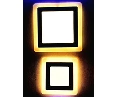 18W + 6W LED panelė dviejų spalvų kvadratinė