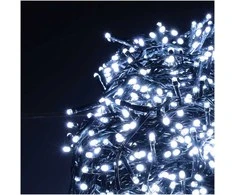 20m LED girlianda Šalta balta spalva