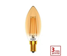 2vnt 4W E14 2700K-3000K LED filamentinė lemputė
