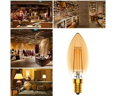 2vnt 4W E14 2700K-3000K LED filamentinė lemputė