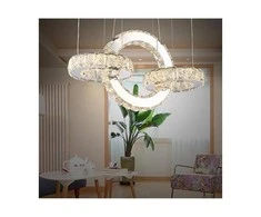 30W 6500K LED krištolo šviestuvas "3 žiedai"