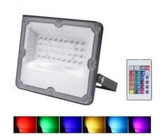 50W IP65 RGBW LED lauko prožektorius su nuotolinio valdymo pulteliu