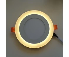 6W + 3W LED panelė dviejų spalvų apvali