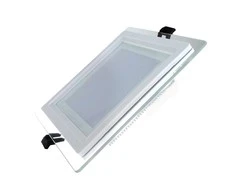 6W 4000K LED Panelė Kvadratinė Stikliniu Rėmeliu Naturali Balta Šviesa