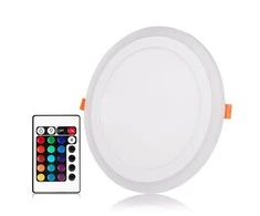 6w LED panelė keičianti spalvas su IR pulteliu (RGB) apvali