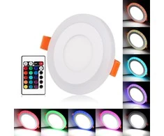 9w LED panelė keičianti spalvas su IR pulteliu (RGB) apvali