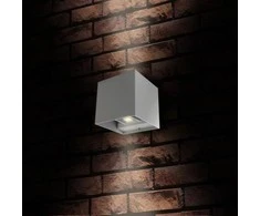 Baltas 6W reguliuojamo kampo LED lauko šviestuvas IP54