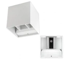 Baltas 6W reguliuojamo kampo LED lauko šviestuvas IP54