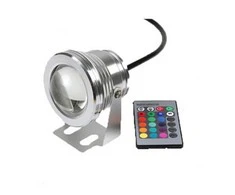 IP67 10W 12V RGB LED šviestuvas su nuotolinio valdymo pulteliu