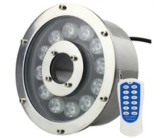 IP68 DC12V RGB LED fontano šviestuvas 12W su nuotolinio valdymo pulteliu