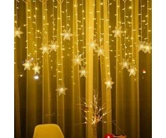 LED užuolaida 230V šilta 4x0.6m 96LED su valdikliu