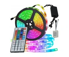 RGB 5m LED juostos komplektas 12V hermetiška IP65