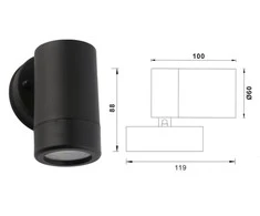 Sieninis LED šviestuvas GU10 Plastikas IP54