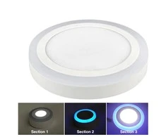 Virštinkinė LED panelė 6+3 (9w) su mėlynu