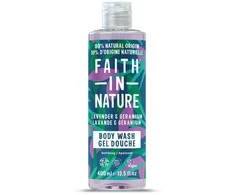 FAITH IN NATURE kūno prausiklis Lavender Geranium, 400ml