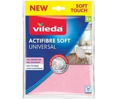 VILEDA Actifibre šluostė, 1 vnt. – itin gerai sugeria, greitai džiūsta, tinka langų valymui.