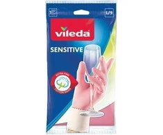 Namų ruošos pirštinės Vileda Sensitive, L dydis, 1 pora – jautriai odai