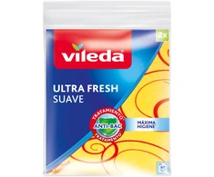 VILEDA Ultra Fresh šluostės, 2 vnt. – antibakterinės šluostės su apsauga nuo nemalonių kvapų.