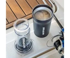 Go Plus with juodas AeroPress thermal mug