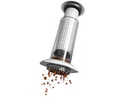 „AeroPress Premium“ – stiklinis kavos virimo aparatas, baltas