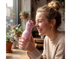 Asobu - Bestie Flamingo - 460 ml Insulated Bottle with Straw