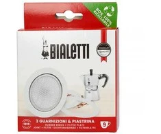Bialetti Tarpiklis (3 vnt.) + sietelis 9 t aliuminio kavos virimo aparatams