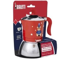 Bialetti - Fiammetta Induction Joyful Christmas Moka Pot 4tz Raudona