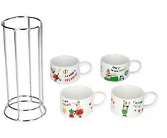 Bialetti Italia Do Cappuccino 4 vnt. x 200 ml balta