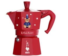 Bialetti Moka Express 3tz (150 ml) Joyful Christmas raudona