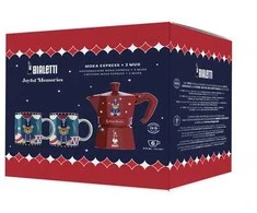 Bialetti Moka Express 6TZ (300 ml) | 2 x 300 ml | Joyful Christmas raudona