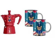 Bialetti Moka Express 6TZ (300 ml) | 2 x 300 ml | Joyful Christmas raudona