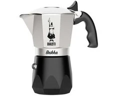 Bialetti Brikka Moka kavinukas 0.17 L Juodas, Nerūdijantis plienas