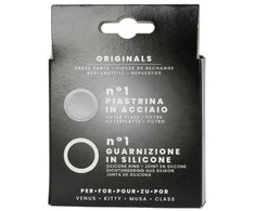 Gasket and filter plate for Bialetti stainless steel 4-cup moka pots