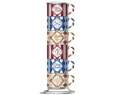 Bialetti Candyland Do Espresso 6 vnt. x 60 ml mėlyna