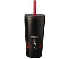 Bialetti - kelioninis puodelis su šiaudeliu „Stranger Things“, 600 ml - šviečia tamsoje