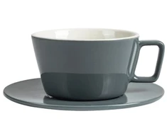 Espresso Gear - Latte cup with saucer Peakabrew pilkas 350 ml