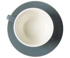 Espresso Gear - Latte cup with saucer Peakabrew pilkas 350 ml