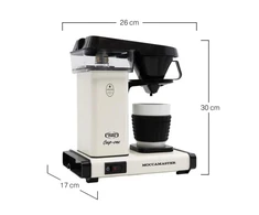 Filtrinis kavos aparatas Moccamaster Cup-One, matinės baltos spalvos (69218)