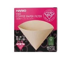 Hario - Misarashi rudo popieriaus filtrai - V60-02 - 40 vnt