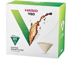Hario - Misarashi rudo popieriaus filtrai - V60-01 - 100 vnt