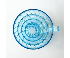 Hario - Plastic Drip V60-02 Project Waterfall Transparent Mėlyna