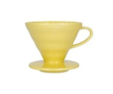 Hario V60-02 keraminis kavos lašintuvas geltonas