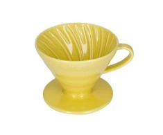Hario V60-02 keraminis kavos lašintuvas geltonas
