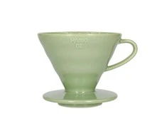 Hario V60-02 keramikinis kavos lašintuvas Smokey Žalias