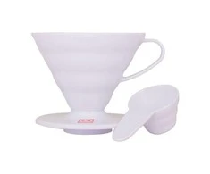Baltas plastikinis lašintuvas Hario V60-02