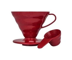 Hario V60-02 plastikinis lašintuvas raudonas