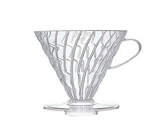 Skaidrus plastikinis lašintuvas Hario V60-03